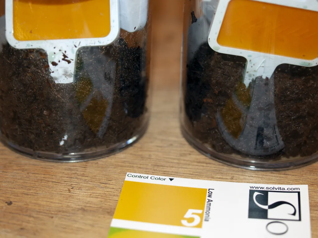 Solvita-metoden’" viser lite utslipp av ammonium og karbondioksid»