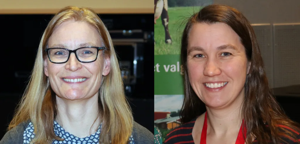 Landbruksrådgiverne Elin Thorbjørnsen og Elin Sikkeland i NLR Trøndelag