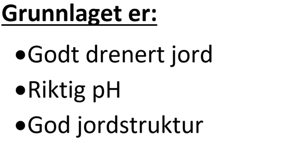 FORBEREDELSER: For å skape god vekst er det viktig med et godt grunnlag.