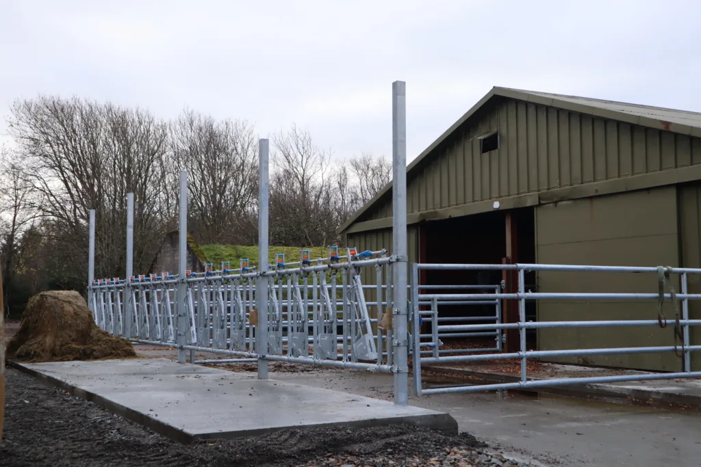 GAMLE BYGNINGER FÅR NYTT LIV:  Fanghekk og fôringsplass letter arbeidet med håndtering av store dyr.