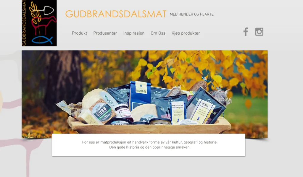 Emballasjen er viktig for salg av lokal mat. Andelslaget «Gudbrandsdalsmat – med hender og hjerte» er en viktig samarbeidspartner for Aukrust gard og urteri Foto: A.-K. Løes