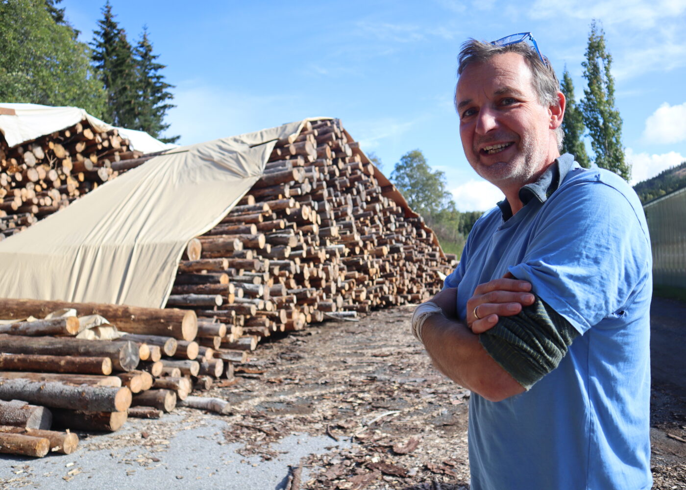 Flisfyring til oppvarming av økologisk gartneri