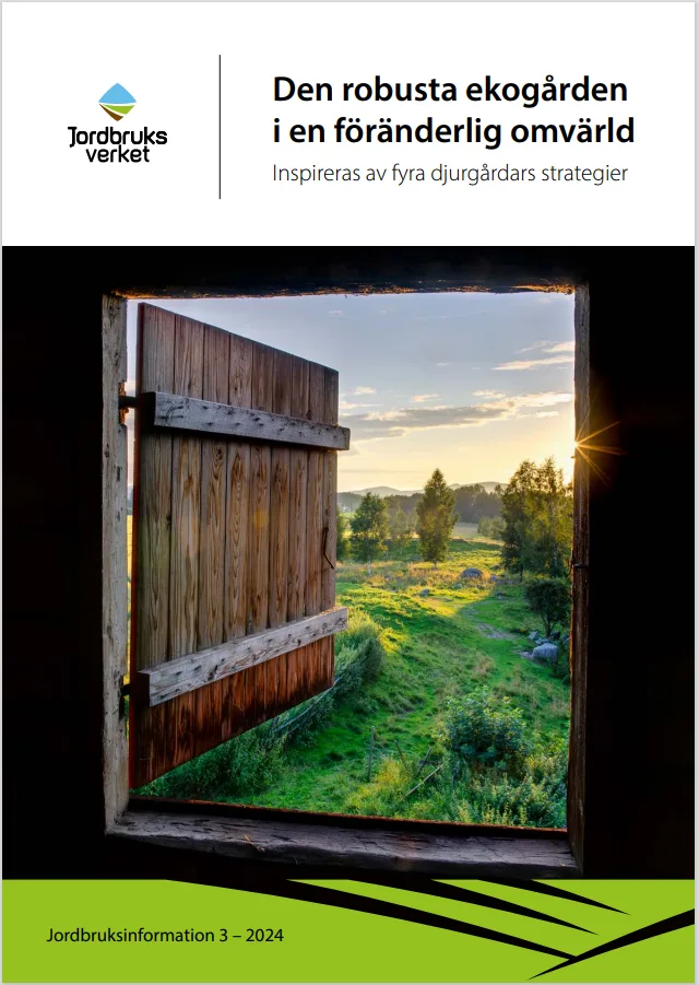 "Den robusta ekogården  i en föränderlig omvärld" beskriver fire husdyrgårder og deres evne til å utvikle motstandskraft og robusthet, mot uønska endringer utenfra.