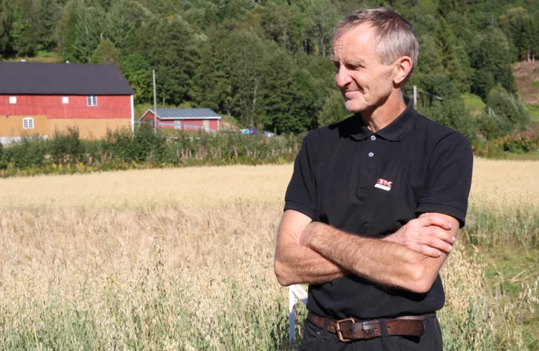 Feltforsøk med bygg og havre til mat