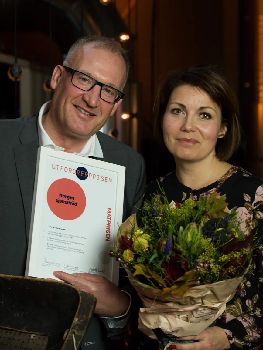 Utfordrerprisen: Dag Sørli og Line Kjelsrup fra Norges Sjømatråd