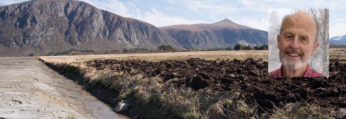 MYRSPESIALISTEN ANDERS HOVDE: Store oppdyrka myrområder i Hustadvika kommune i Møre og Romsdal.  Bildet viser myr dannet på mineraljord. Foto: Sissel Hansen