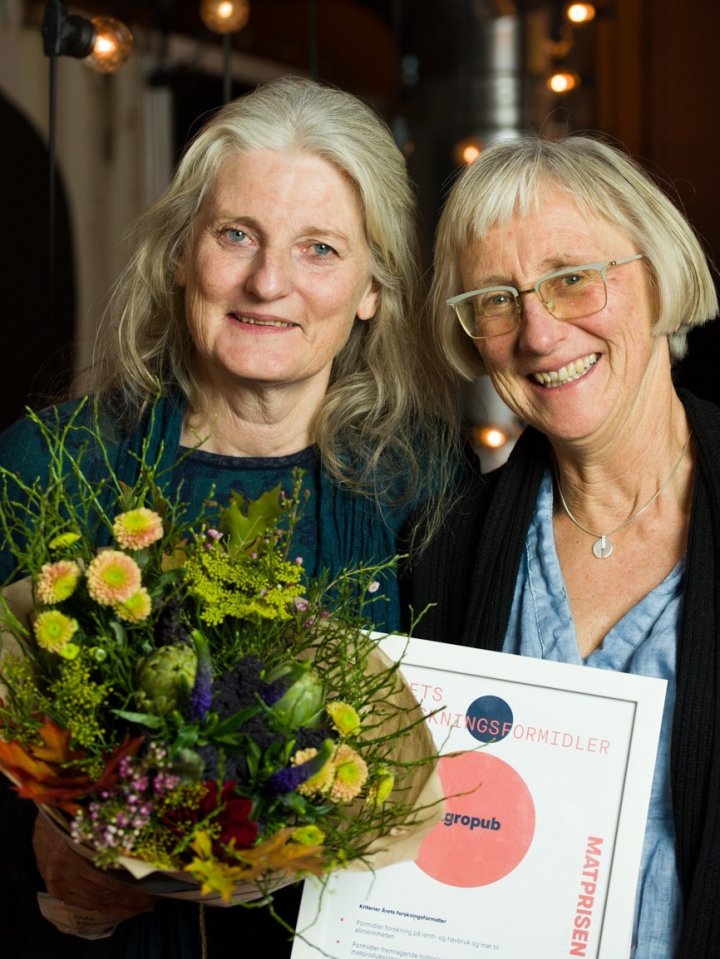 Redaktør Anita Land og fagredaktør Grete Lene Serikstad i agropub.no. Foto: Joachim Sollerman