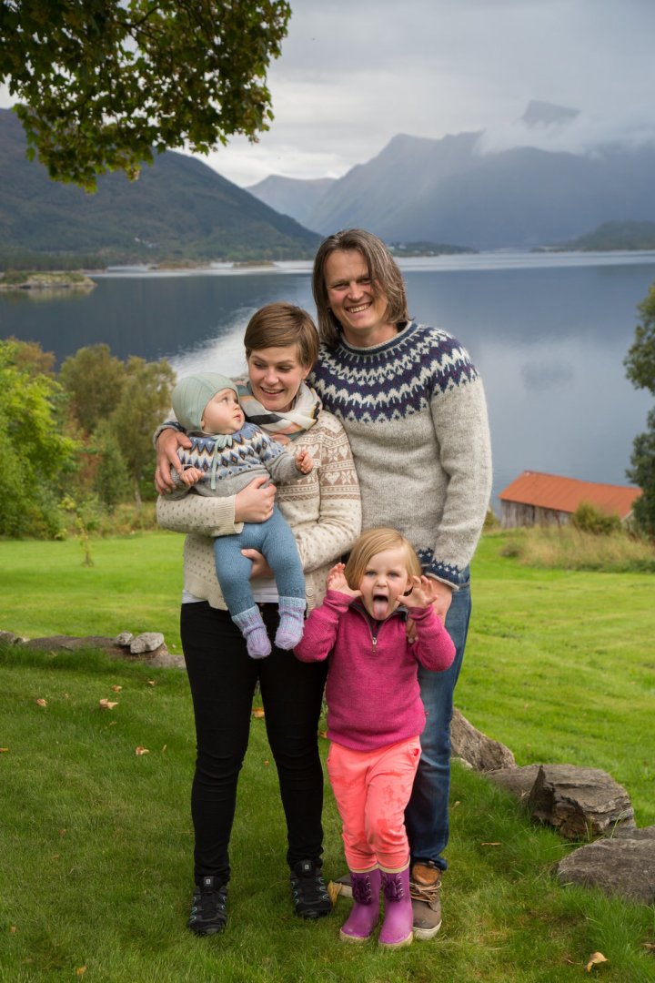 Familien Havåg i 2016, det året prosjektet ble gjennomført. Foto: Siv-Elin Nærø