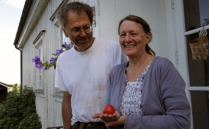 Asbjørn Lavoll og Gjertrud Leinslie driver gården Nordre Sverdstad. Foto: Anita Land